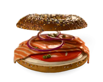 Illustration of Lox Bagel